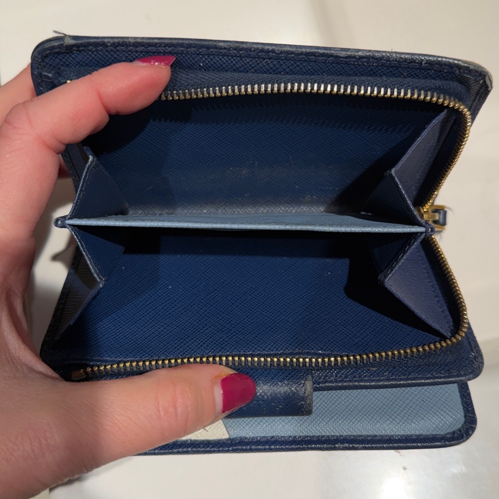Prada Saffiano Rehab condition Leather Blue - Picture 5 of 6